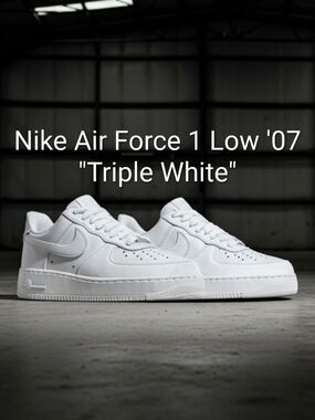 Nike Air Force 1 Low '07 "Triple White" Mens 13 EUC